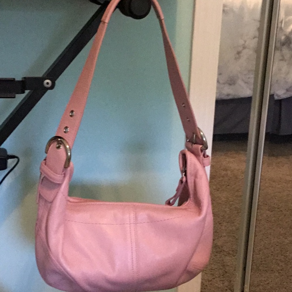 Pink Coach Handbag,Designer Shoulder Bag